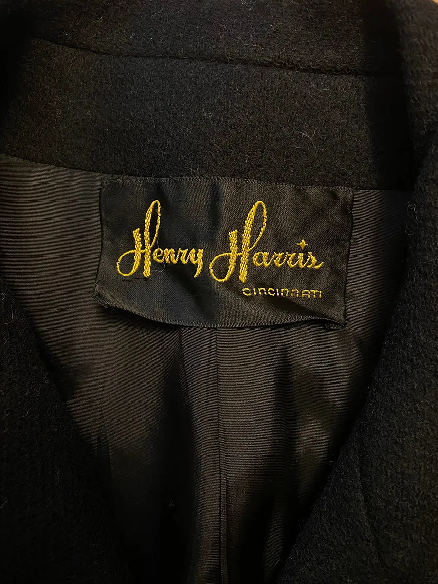 1960's Black Wool Peacoat