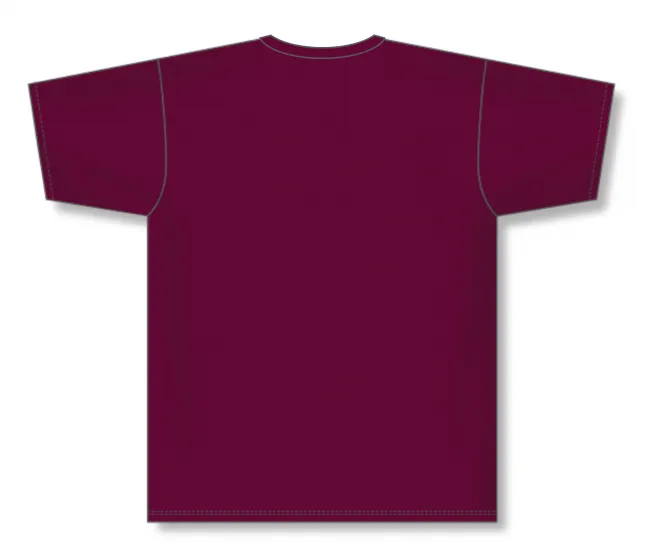 Athletic Knit (AK) BA1800M-009 Mens Maroon Pullover Baseball Jersey