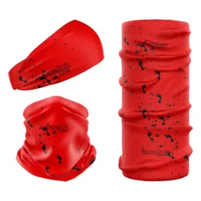 Barefoot Junkie Seamless Mulifunctional Scarf Red Black