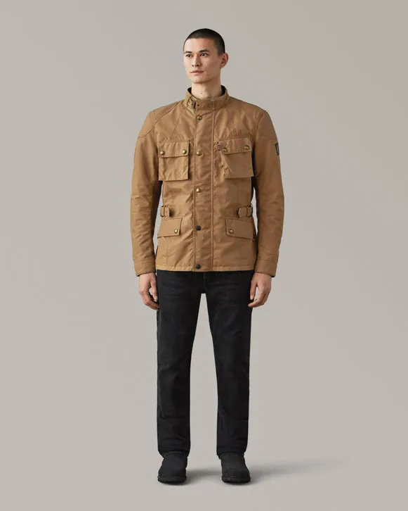 BELSTAFF CROSBY WAXED COTTON MOTORCYCLE JACKET - SAND