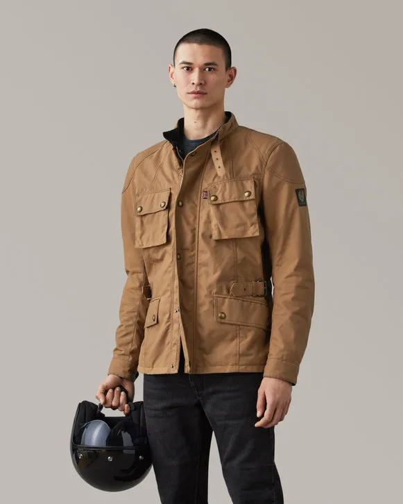 BELSTAFF CROSBY WAXED COTTON MOTORCYCLE JACKET - SAND