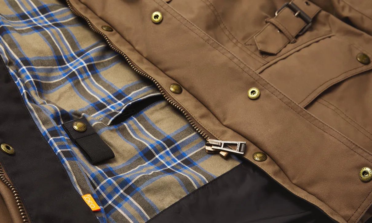 BELSTAFF CROSBY WAXED COTTON MOTORCYCLE JACKET - SAND