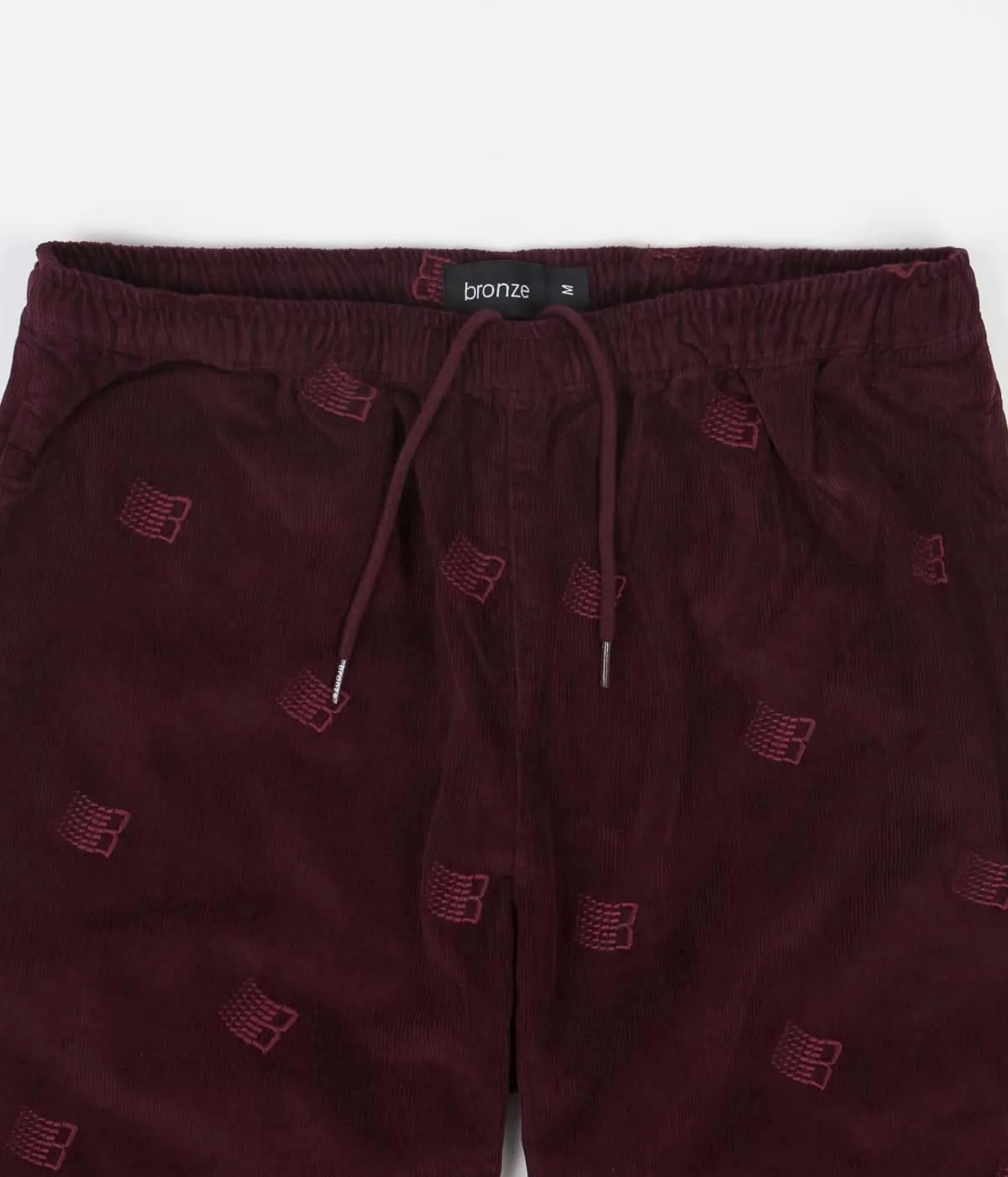 Bronze 56K All Over Embroidered Pants - Maroon