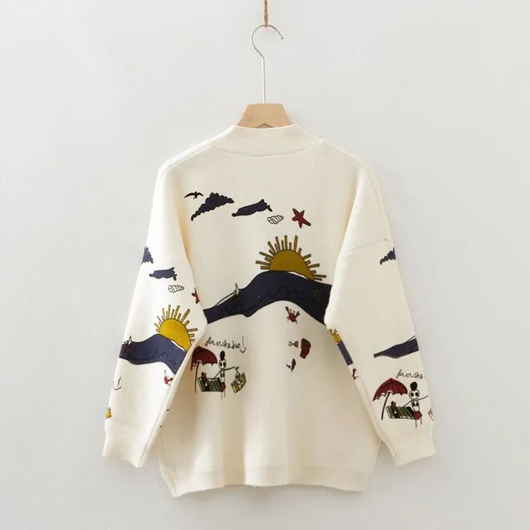 Cardigan d'Hiver imprimé