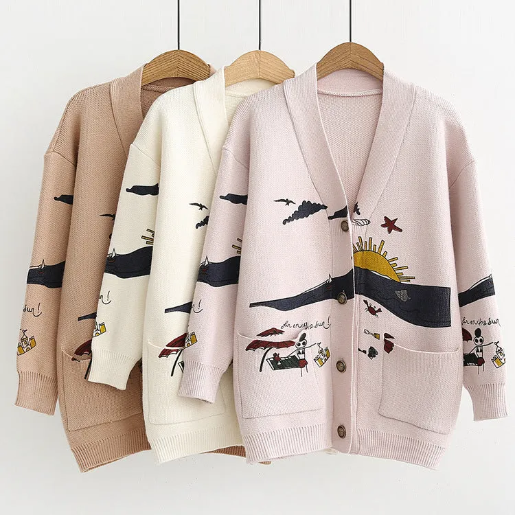 Cardigan d'Hiver imprimé