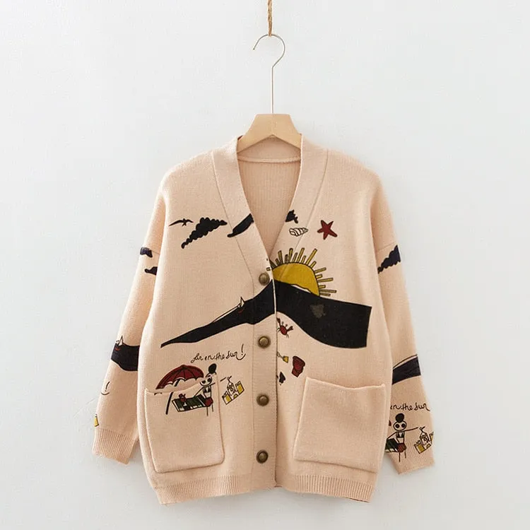 Cardigan d'Hiver imprimé