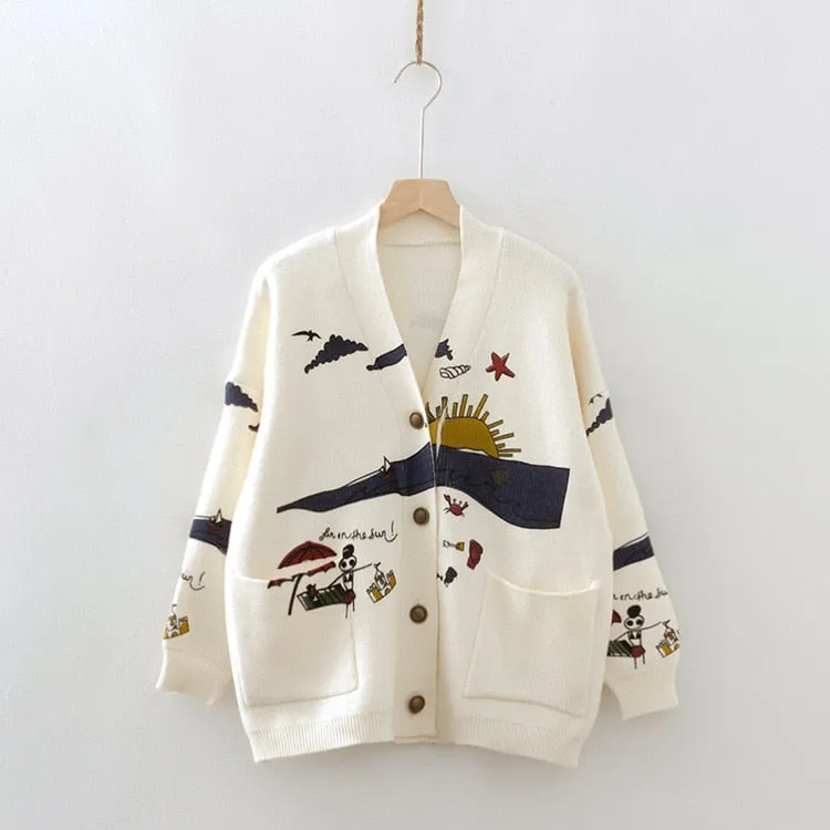 Cardigan d'Hiver imprimé