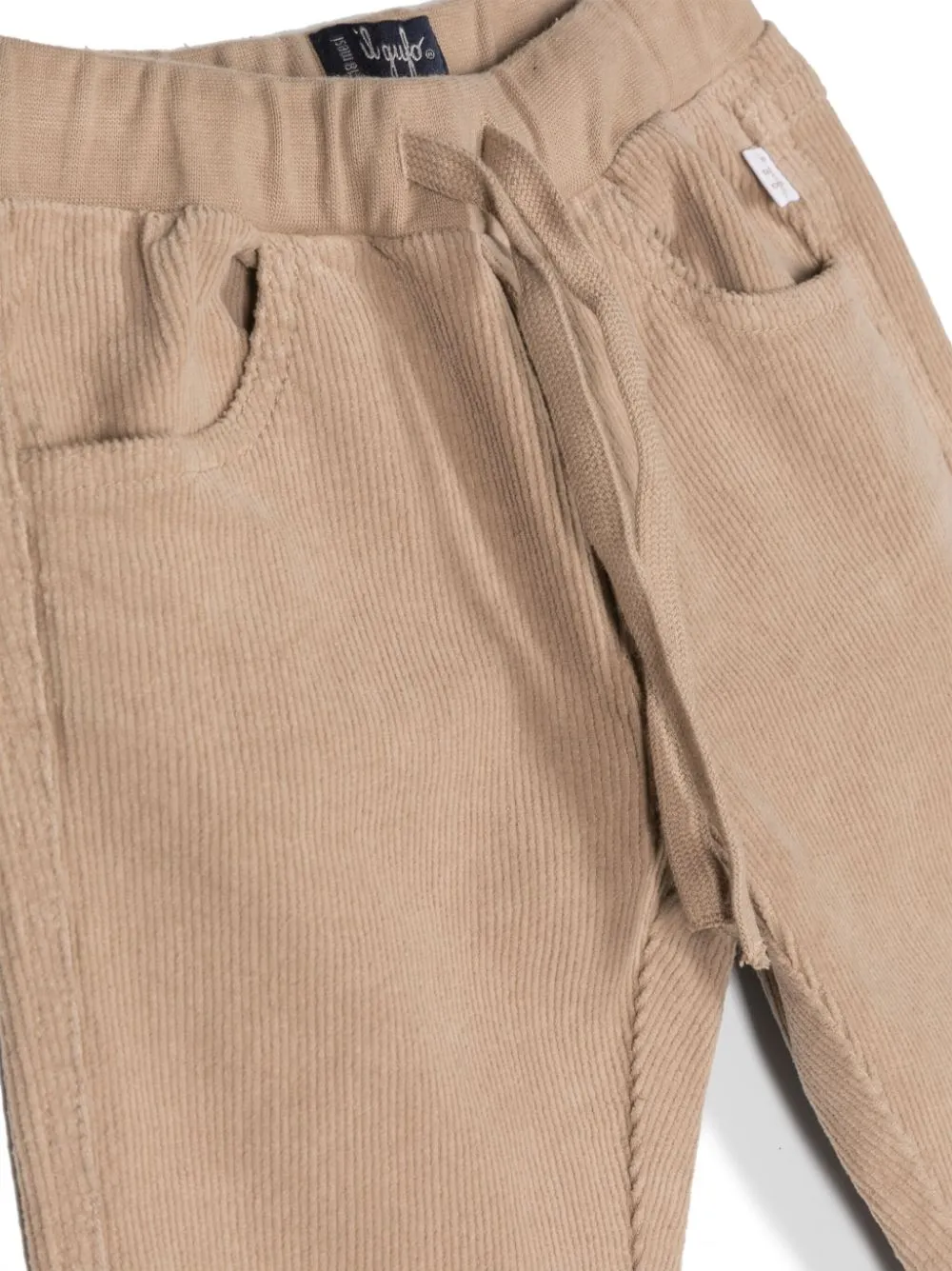 Corduroy Pants With Elastic Band In Brown