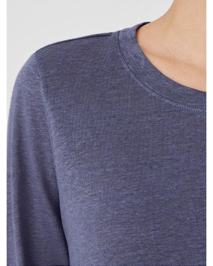Eileen Fisher Organic Linen Jersey Long Sleeve Top