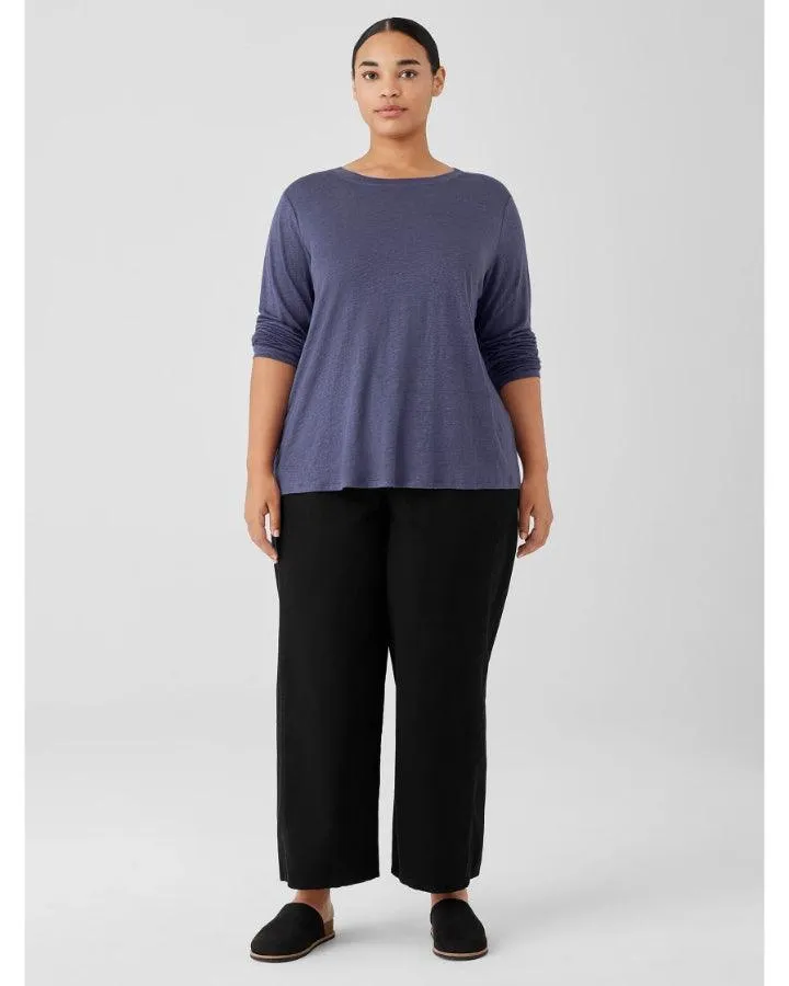 Eileen Fisher Organic Linen Jersey Long Sleeve Top