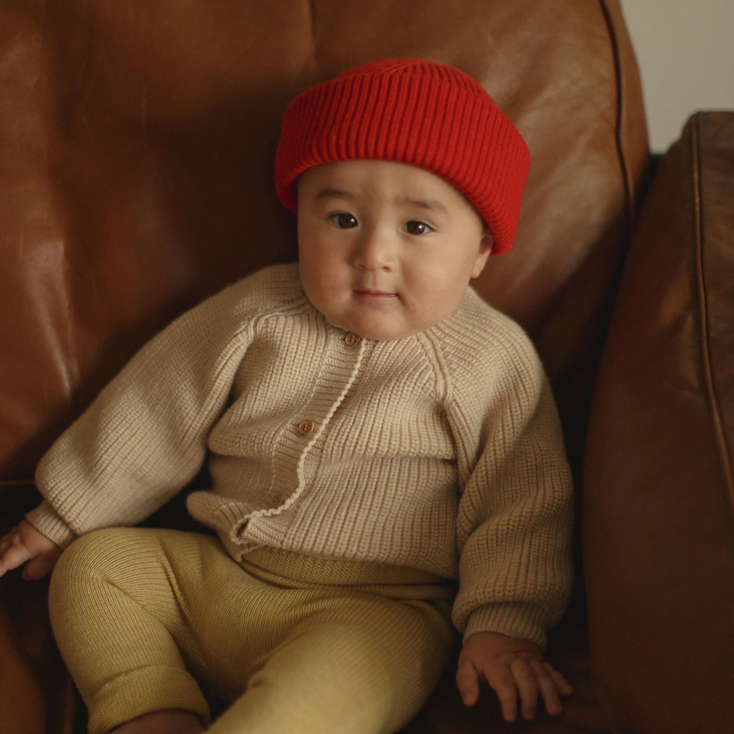 Fonzie Merino Wool Beanie (Red)