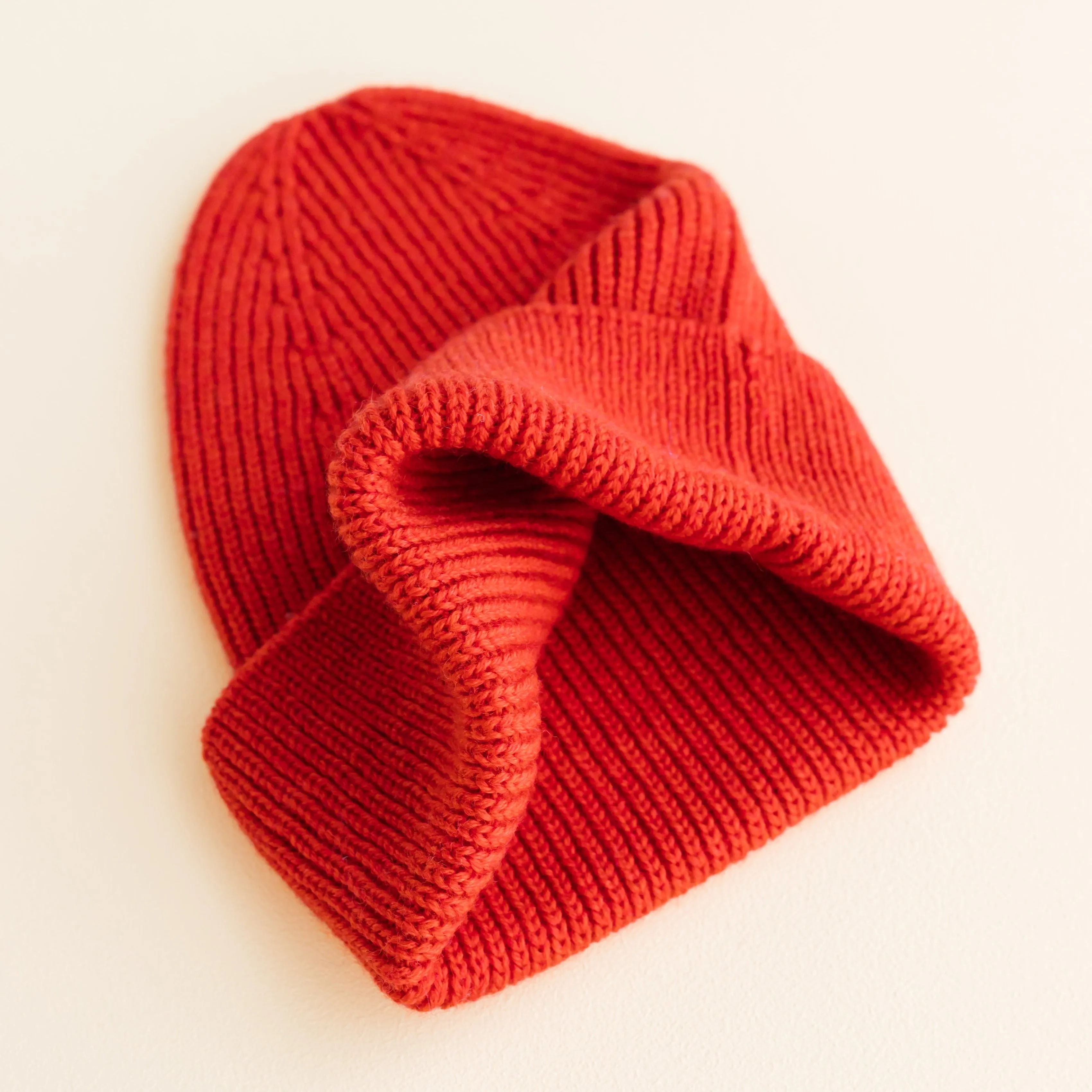 Fonzie Merino Wool Beanie (Red)