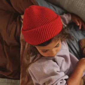 Fonzie Merino Wool Beanie (Red)