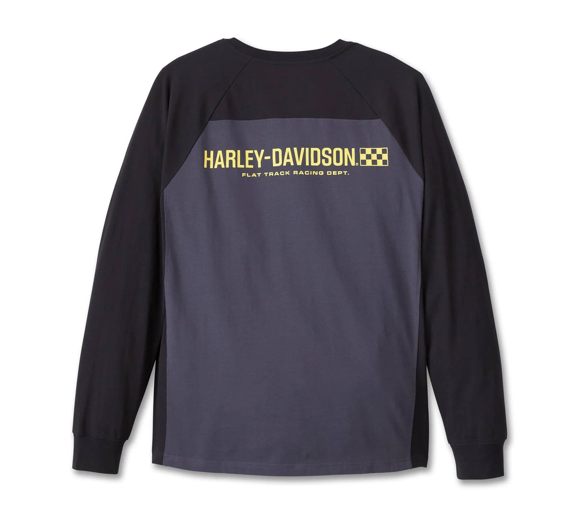 Harley-Davidson Men's Trophy Bar & Shield Long Sleeve Henley, Black - 96434-24VM