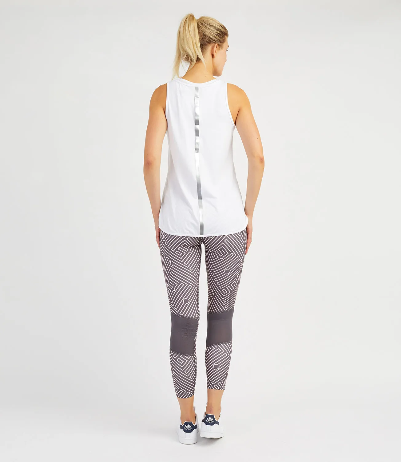 Louise 7/8 Leggings- Anthracite/Pale Rose Print