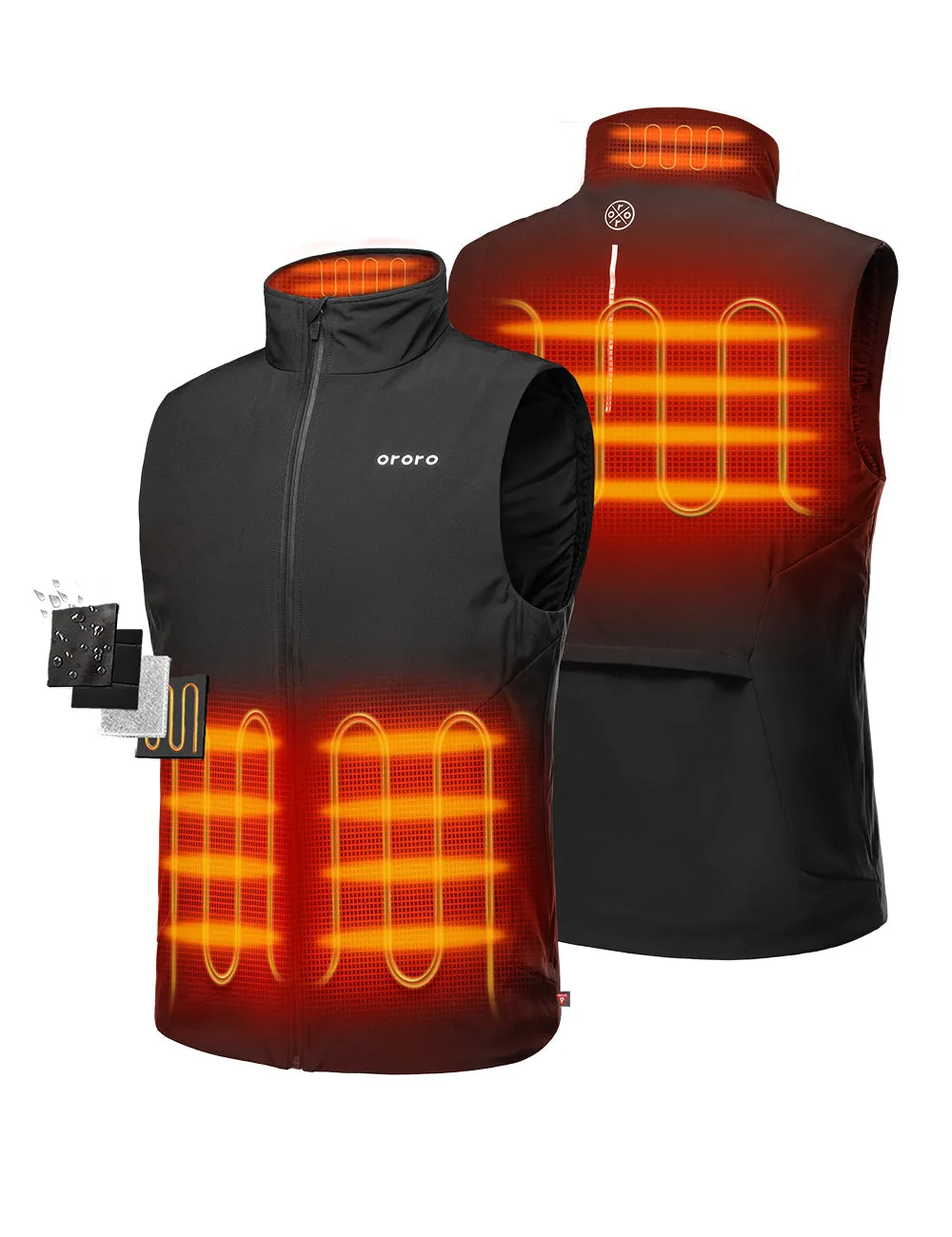 Men's Heated PrimaLoft® Golf Gilet - Black