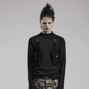 Punk Strap Bag Pockets Vest WS-587BDM