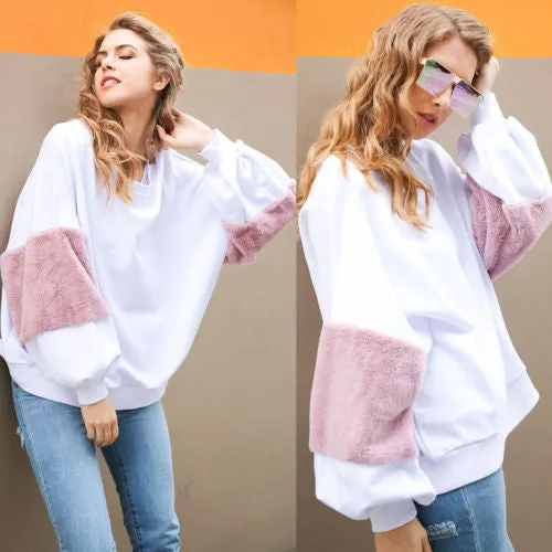 "Raven" balloon fluffy sleeve oversize pullover sweater