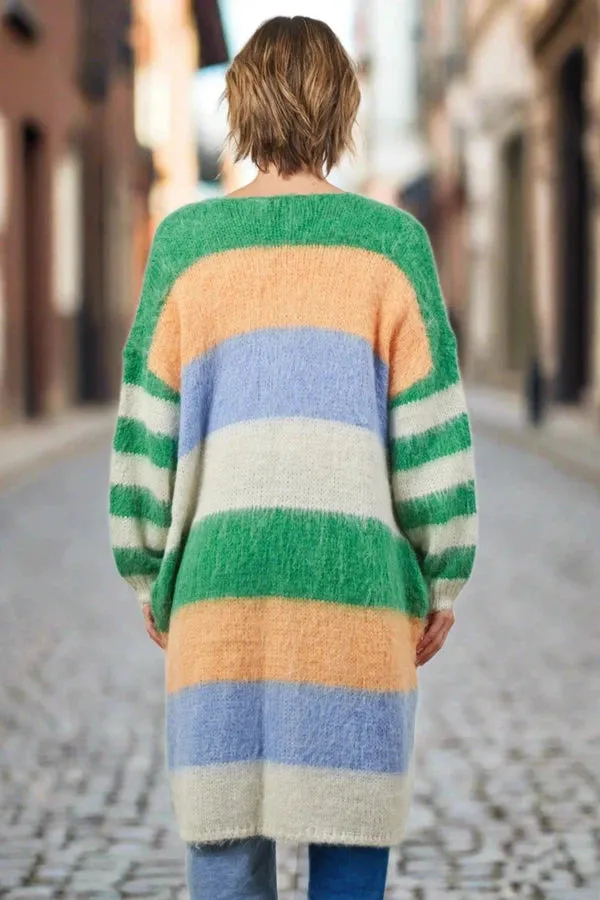 Serene Stripe Cardigan Meadow stripe