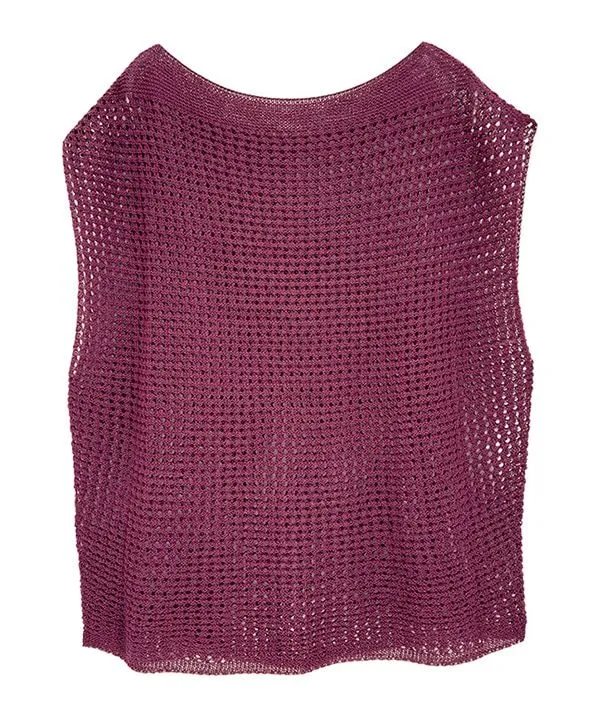 Shiritto Washi Whole Garment Knit Mesh Vest 25S416