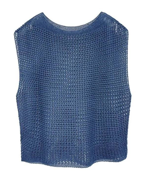 Shiritto Washi Whole Garment Knit Mesh Vest 25S416