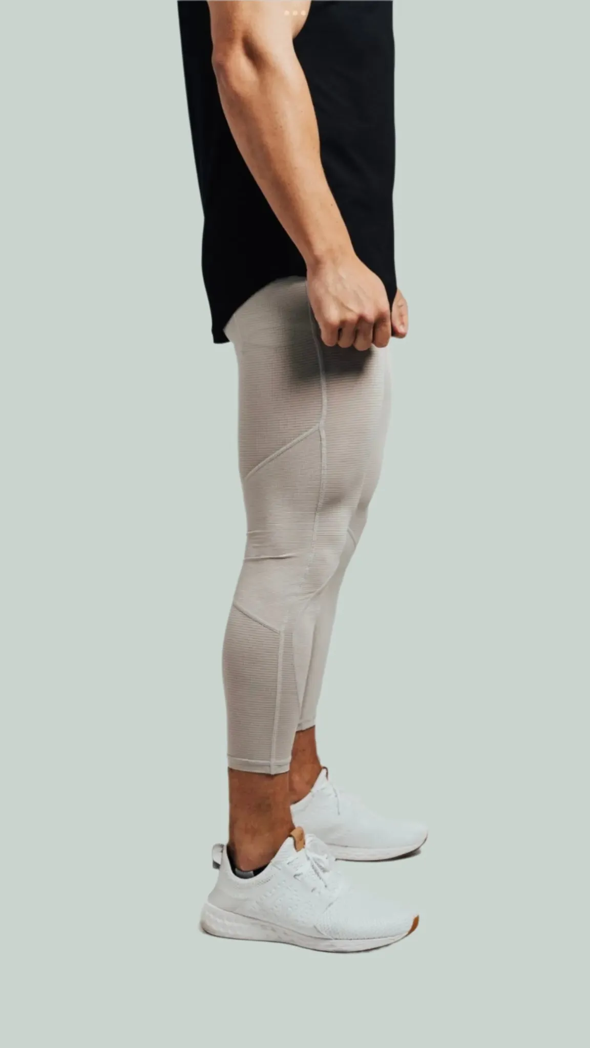 Total War Battle Vented Mesh Training Tight - Pebble Grey