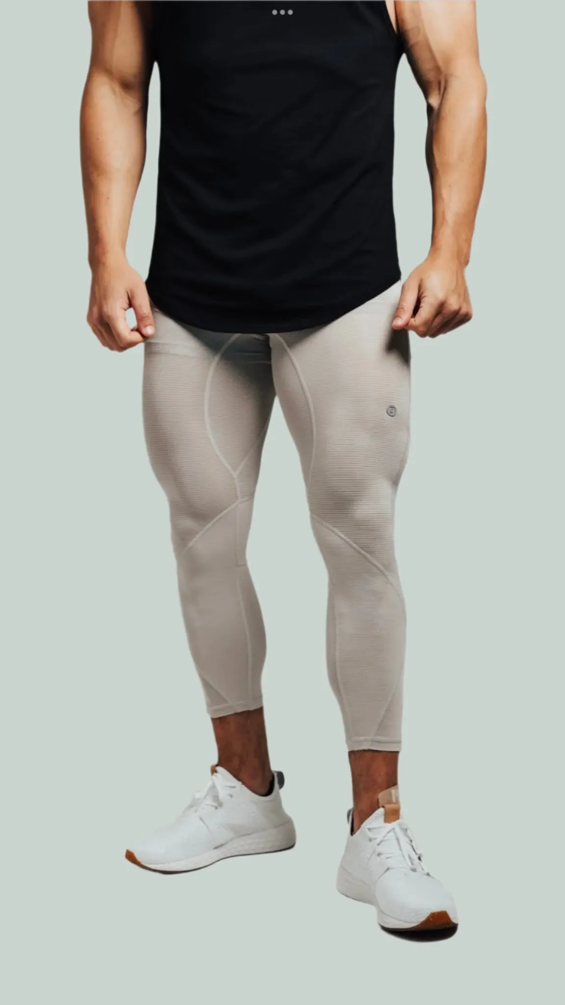 Total War Battle Vented Mesh Training Tight - Pebble Grey