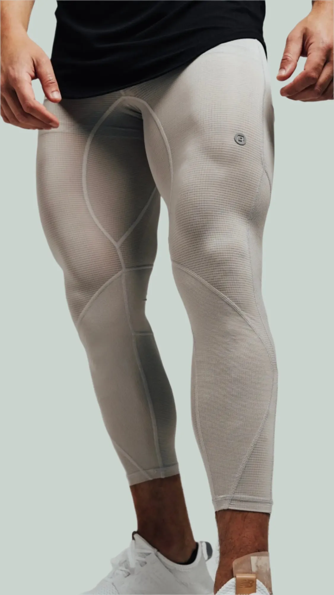 Total War Battle Vented Mesh Training Tight - Pebble Grey