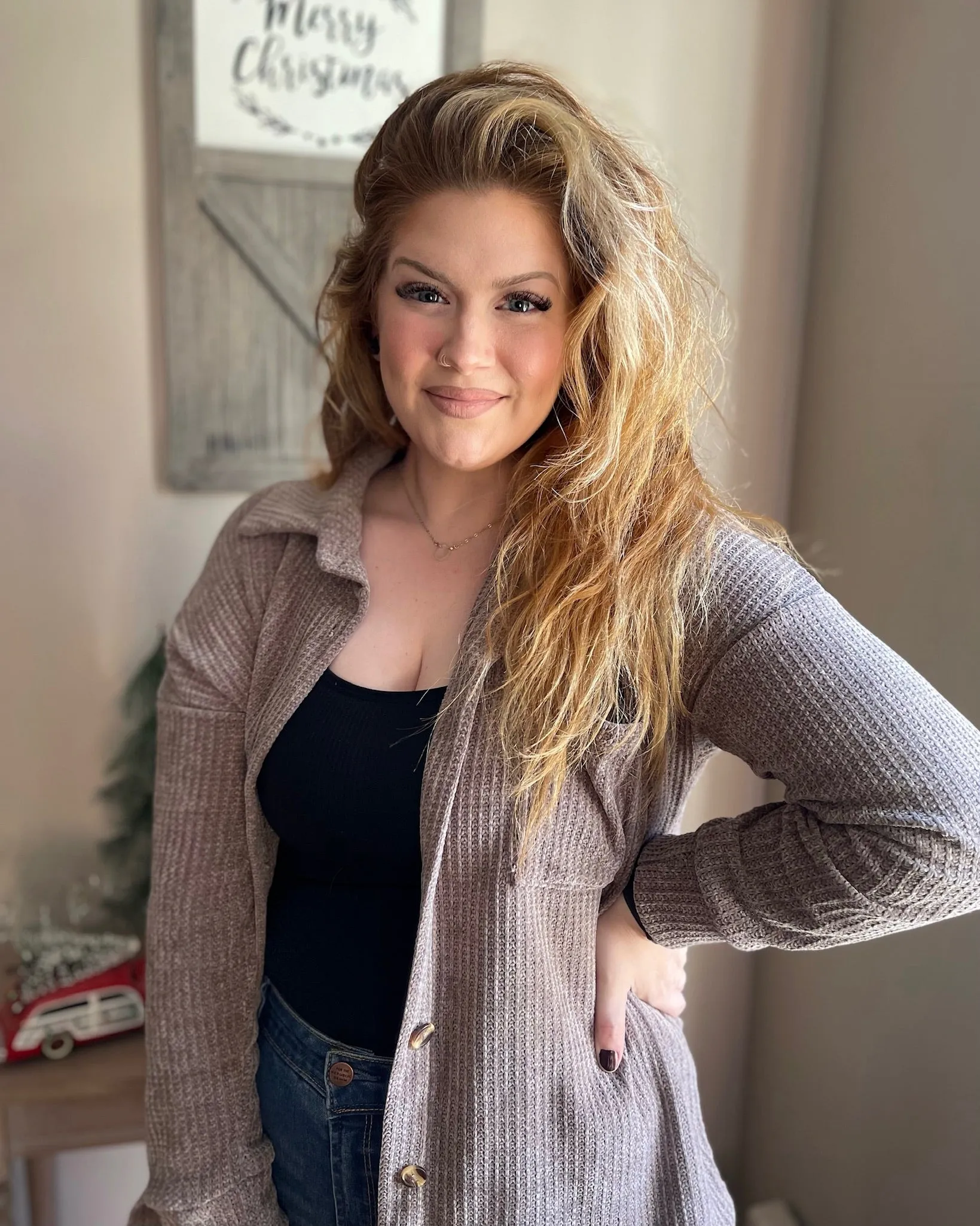 waffle knit | oversized women's shacket