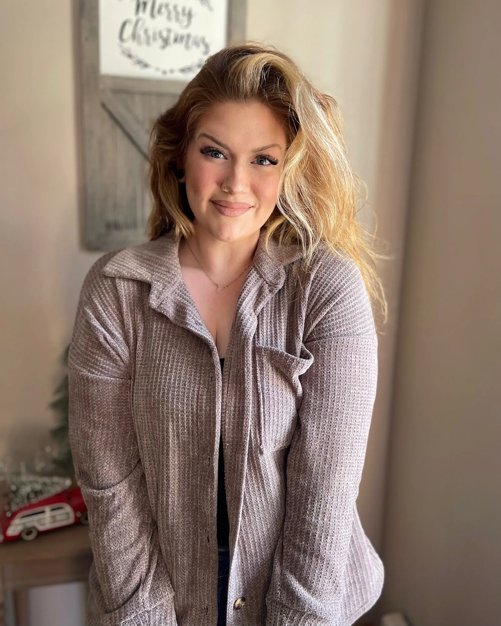 waffle knit | oversized women's shacket