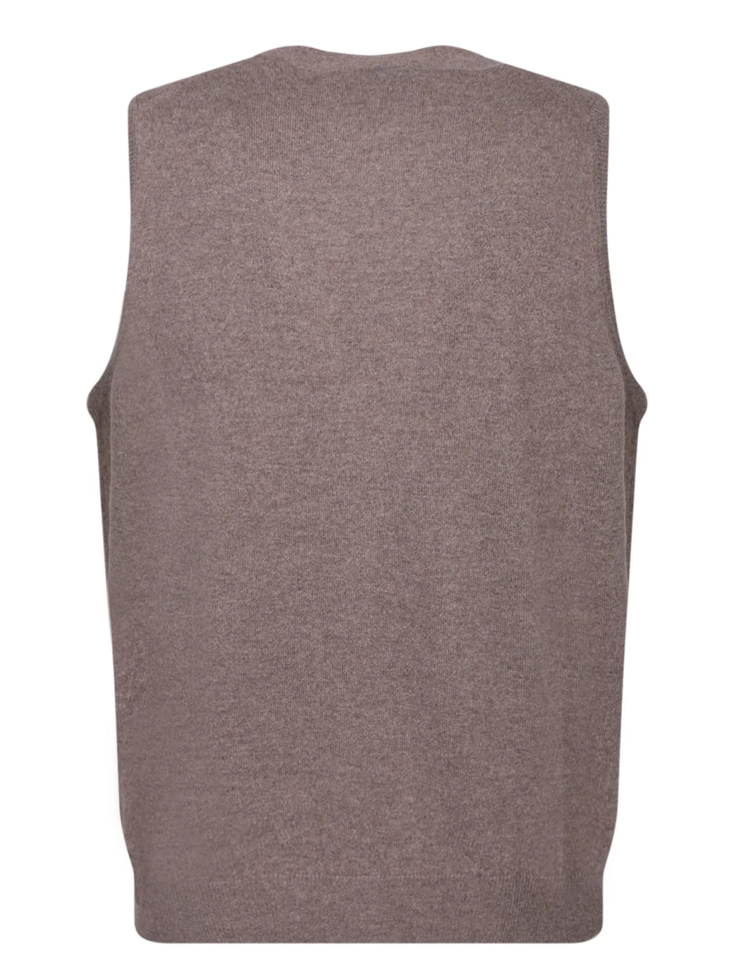 Wool cashmere beige gilet